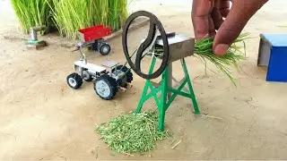 Diy mini chaff cutter machine/ mine tractor diy/ keepvill/mine work/ mini maker/ @Mahdi Rc