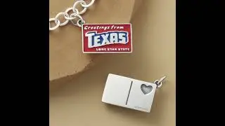 NEW Enamel &ldquo;Greetings from Texas&rdquo; Charm
