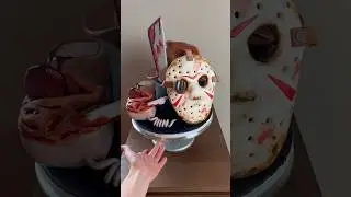 HORROR Films cake with Freddy Krueger and Michael Myers #halloweencake