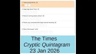 The Times Cryptic Quintagram 2472