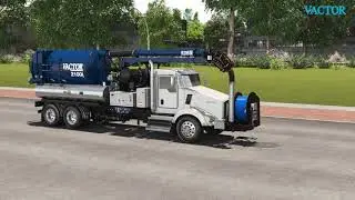 3D Animation of Vactor 2100i Combination Sewer Cleaner | Industrial Equipment Demo