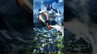 Weathering Heights: Wuthering Frights 🎈⛈️🌪️ #shorts #hotairballoon #animation #storm #adventure
