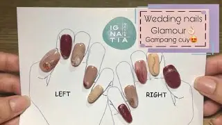 Wedding Nail Art Glamour Simple | Korean Nail Art