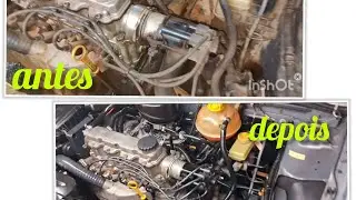 Lavando o motor do corsinha 