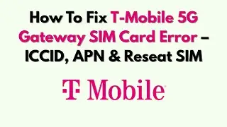 Как исправить ошибку SIM-карты шлюза T-Mobile 5G &mdash; ICCID, APN и переустановка SIM-карты