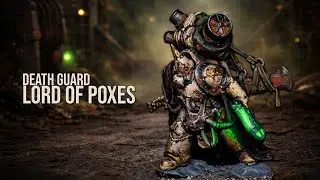 How to Paint Dirty Battle Damaged Ivory Armour & Green OSL - 40k Death Guard Lord of Poxes