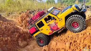 1/10 scale Jeep Rubicon solo trailing || scx10ii