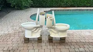 2017 Costco WaterRidge dual flush toilet vs 2005 almond Kohler wellworth ingenium toilet
