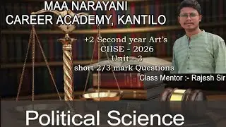 Political Science Unit 3 Booster  2 and 3 marks selection 2026 MNCA