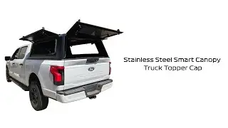 Galaxy Auto Stainless Steel Smart Canopy Topper - Truck Cap Box Cover for Pickup Trucks #trucklife