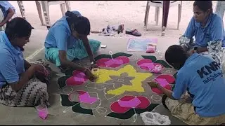 KNR INSTITUTE లో ముగుల పోటీలు...