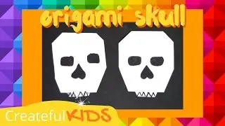 Easy Origami Skull --Origami for Kids!