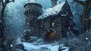 The Mossroof Refuge of the Winter Dark | Medieval Celtic Winter Ambience for Focus & Deep Rest
