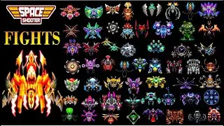 Space Shooter All Bosses 1 To 65 || Galaxy Shooter vs Zeus Ship  || World Bosses
