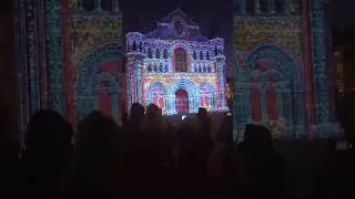 Illuminations Eglise Notre-Dame la grande à Poitiers le 31 décembre 2025.