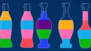 Water sort puzzle playing in three kinds of bottle #game #live