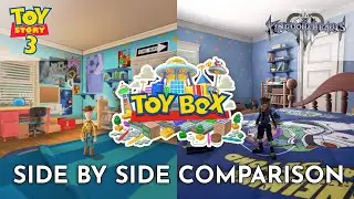 Kingdom Hearts 3 & Toy Story 3 | Andy's Room , Toy Box | Side by Side Comparison #kingdomhearts