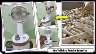 How To Make a Portable Tower Fan From PVC Pipe at Home mini fan 2023
