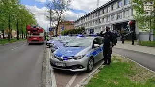 Policjanci KMP Tychy oddają Hołd zastrzelonemu Policjantowi