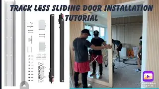 GHOST DOOR / Track less Sliding door Installation tutorial / invisible sliding door / barn door 