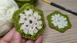Small Hexagon Granny Square Crochet Pattern Tutorial
