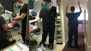 Dentist Pulled Tooth While Standing on a Hoverboard