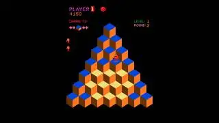 Q-Bert 1982 Arcade Game: Level 1