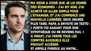 Ma sœur voulait mes économies — j'ai refusé, j'ai pris un aller simple et une nouvelle vie.