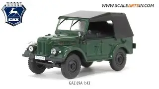 GAZ 69A 1:43 Diecast scale model car scaleartsin