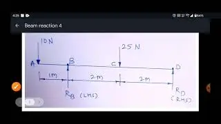 Beam reaction problem 4 Engineering Mechanics