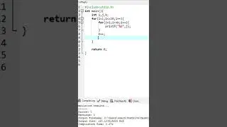How to Print number pattern in C language #shorts