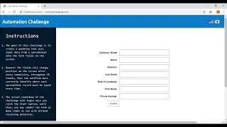 RPA Challenge with Python, Selenium and Javascript