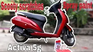Honda Activa 5g  Scratches and try to Repaint with Spray paint | My New scooty 😀😀???