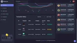 Money exchange dashboard With React.js and Tailwindcss