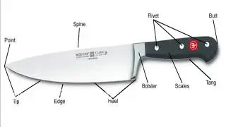 Knife Construction- Parts of a chef's knife