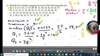 Grade 10 Statistics  - Quartiles and The five number summary