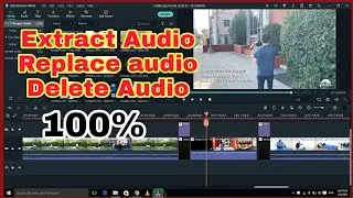 How to extract audio from video in filmora 10 2021 | Delete audio in filmora | replace audio