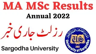 MA MSc Annual 2022 Results Sargodha University - MA MSc Results UOS Date