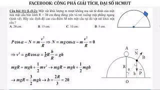 Giải đề giữa kỳ VẬT LÝ 1 - đề số 1