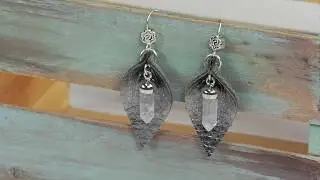 How to Make Crystal & Leather Earrings - Sizzix