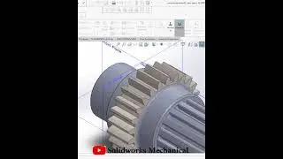 Gear Shaft With Spline| Industrial design ||SolidWorks| @DesignWithAjay#Shorts #tech
