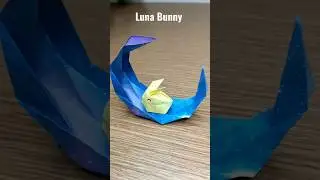 Luna Bunny | Moon Rabbit | Origami Moon| Paper Moon | Moon cake Festival #origami #shorts