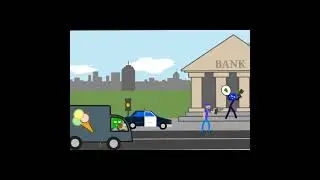 Stickmans Bob and Henry. Bank case. #cartoon #stickman #icecream #police #рек #тренды