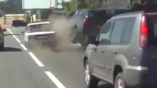 Car Crash Auto wird gerammt Unfall Wypadek Accident ramming