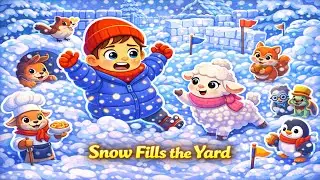 Finn and Dolly When Snow Fills the Yard ❄️ | Fun Winter Play & Safety | 3D Kids Cartoon