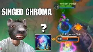 D&Aacute; AT&Eacute; MAIS GOSTO DE JOGAR DE SINGED COM ESSE CHROMA NA SKIN | WILD RIFT  