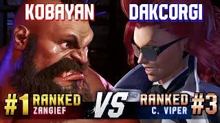 SF6 ▰ KOBAYAN (#1 Ranked Zangief) vs DAKCORGI (#3 Ranked C.Viper) ▰ High Level Gameplay