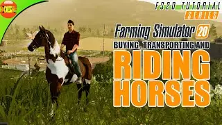 How to buy transport and ride horses in Farming Simuator 20 | fs 20 horse guide