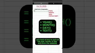 Make Excel Work with Dates Automatically &mdash; TODAY, NOW, YEAR, MONTH, DAY, TEXT & EOMONTH Explained!