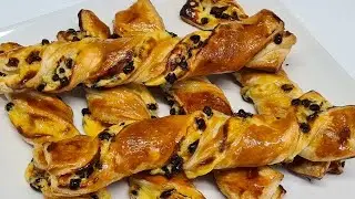 Nouvelle recette de torsades feuillet&eacute;es aux p&eacute;pites de chocolat